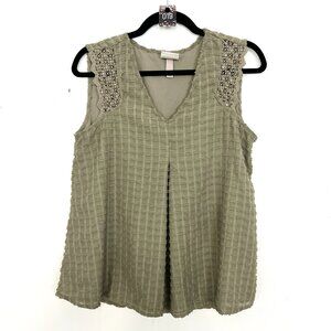 Elegant Olive Sleeveless Blouse